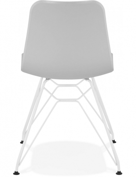 Scaun gri de design Mikko picioare albe otel / polipropilena, CH01980GRWH - Kokoon [5]