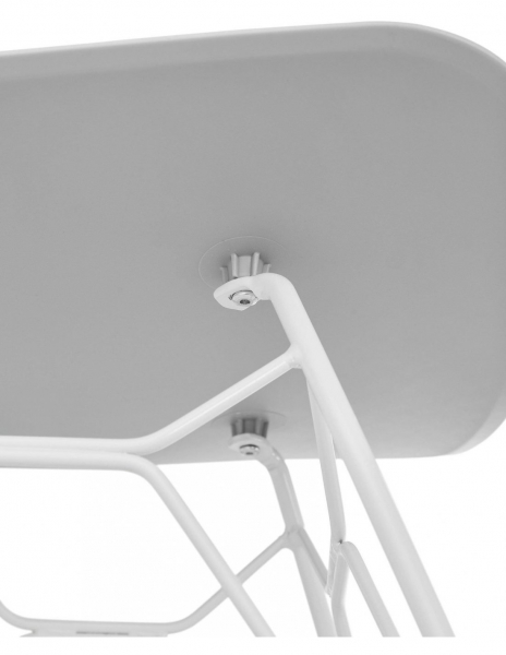 Scaun gri de design Mikko picioare albe otel / polipropilena, CH01980GRWH - Kokoon [8]
