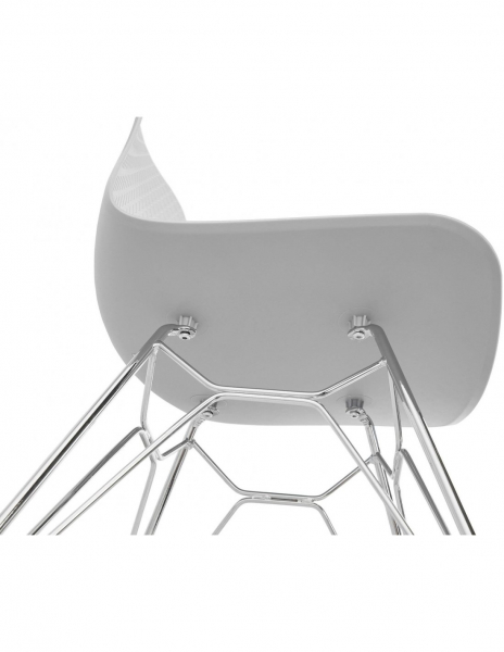 Scaun gri de design Mikko picioare crom otel / polipropilena, CH02010GRCH - Kokoon [7]