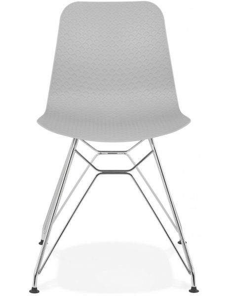 Scaun gri de design Mikko picioare crom otel / polipropilena, CH02010GRCH - Kokoon [2]