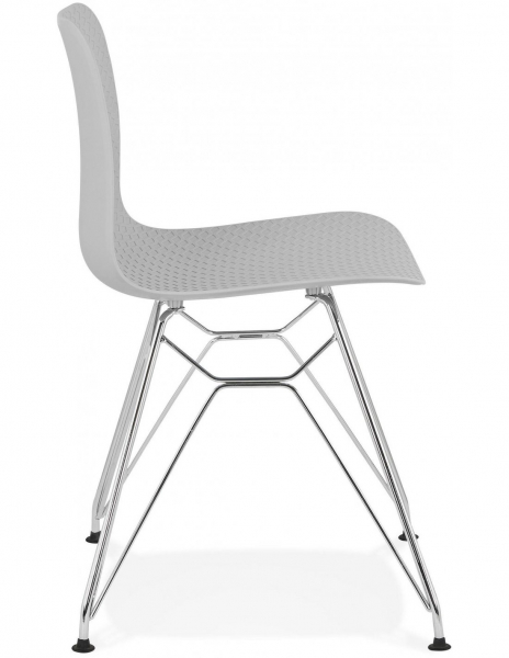 Scaun gri de design Mikko picioare crom otel / polipropilena, CH02010GRCH - Kokoon [5]