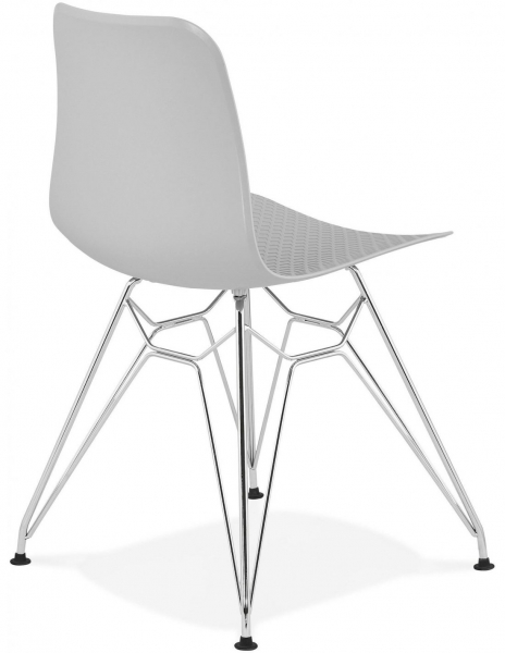 Scaun gri de design Mikko picioare crom otel / polipropilena, CH02010GRCH - Kokoon [3]