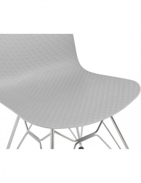 Scaun gri de design Mikko picioare crom otel / polipropilena, CH02010GRCH - Kokoon [6]