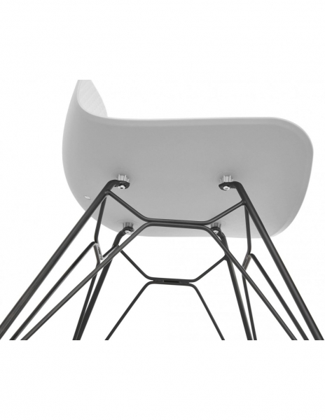 Scaun gri de design Mikko picioare negre otel / polipropilena, CH02040GRBL - Kokoon [9]