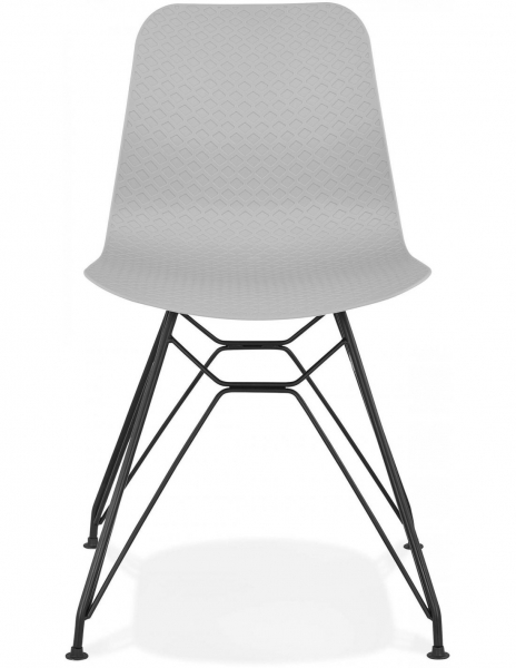 Scaun gri de design Mikko picioare negre otel / polipropilena, CH02040GRBL - Kokoon [5]