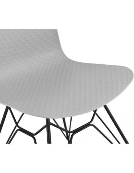 Scaun gri de design Mikko picioare negre otel / polipropilena, CH02040GRBL - Kokoon [7]