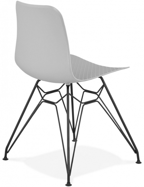 Scaun gri de design Mikko picioare negre otel / polipropilena, CH02040GRBL - Kokoon [4]