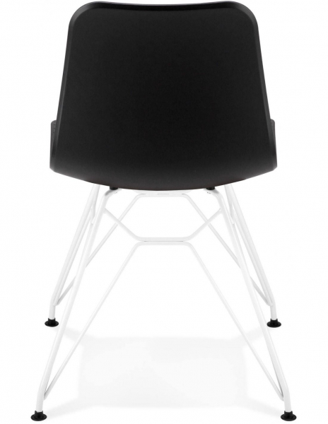 Scaune negru de design Mikko picioare albe otel / polipropilena, CH01750BLWH - Kokoon [4]