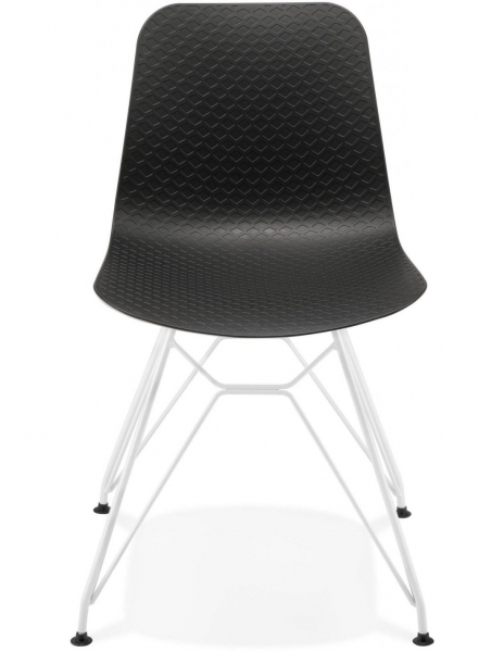 Scaune negru de design Mikko picioare albe otel / polipropilena, CH01750BLWH - Kokoon [2]