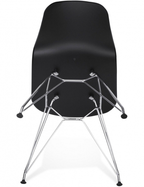 Scaun negru de design Mikko picioare crom otel / polipropilena, CH01710BLCH - Kokoon [5]