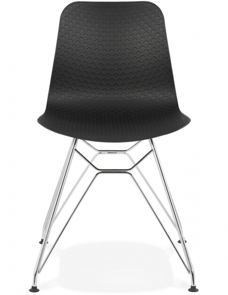 Scaun negru de design Mikko picioare crom otel / polipropilena, CH01710BLCH - Kokoon [2]