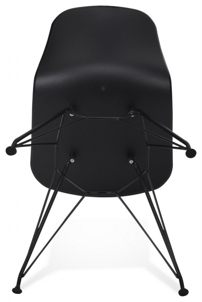 Scaun negru de design Mikko picioare negre otel / polipropilena, CH01720BLBL - Kokoon [2]