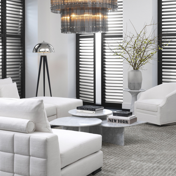 Set 3 masutea cafea lux marmura alba/neagra Naples, design modern | Eichholtz - 114331 [14]