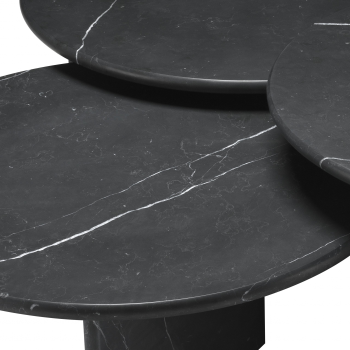 Set 3 masutea cafea lux marmura alba/neagra Naples, design modern | Eichholtz - 114331 [6]