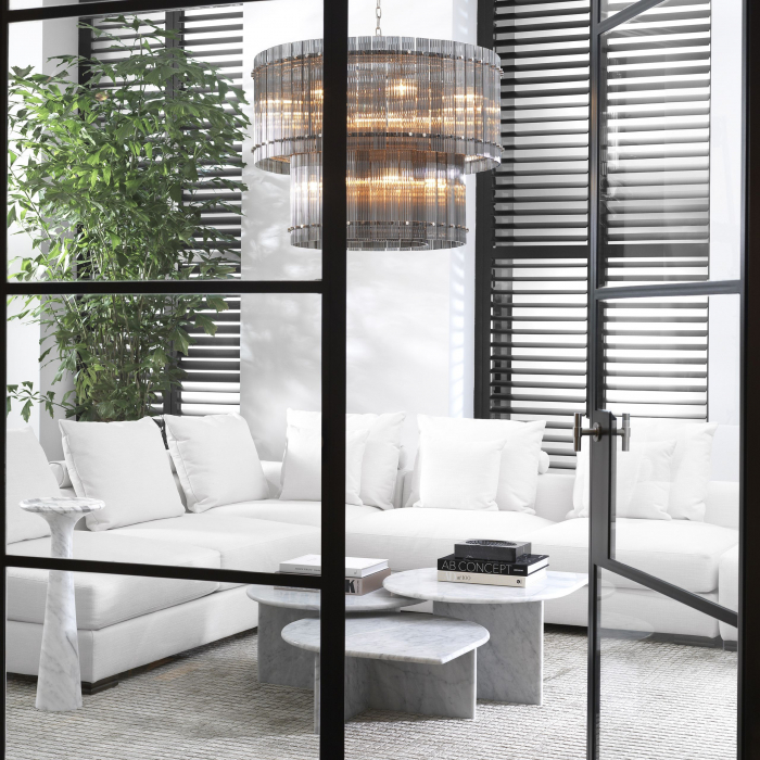Set 3 masutea cafea lux marmura alba/neagra Naples, design modern | Eichholtz - 114331 [15]