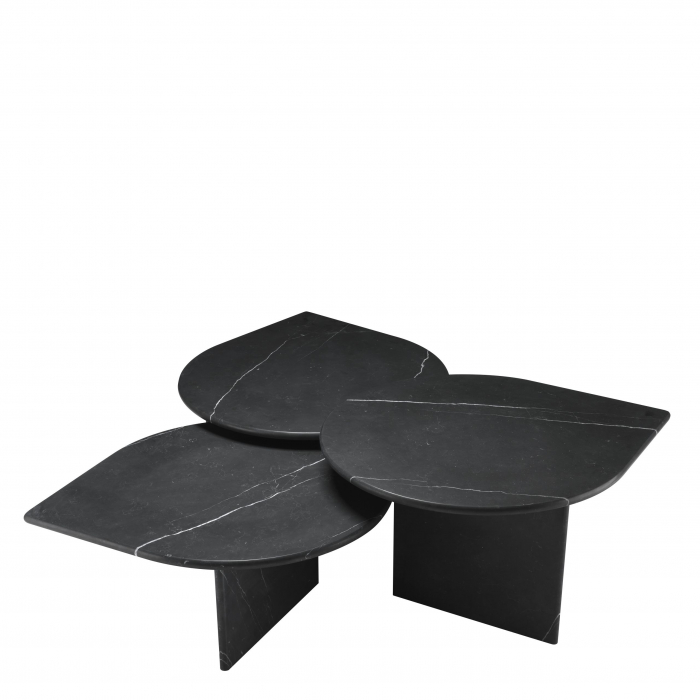 Set 3 masutea cafea lux marmura alba/neagra Naples, design modern | Eichholtz - 114331 [2]