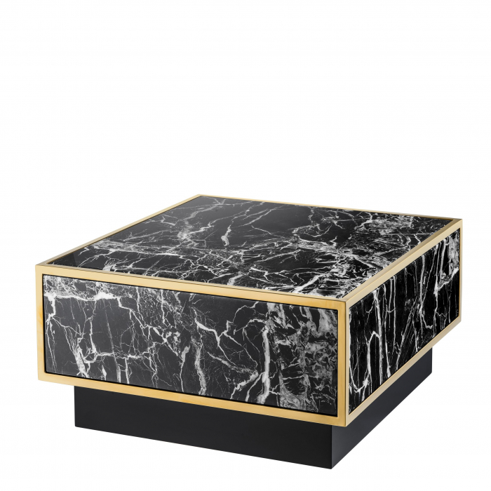 Set 4 masute cafea patrate marmura neagra Concordia, design lux | Eichholtz - 110665 [5]