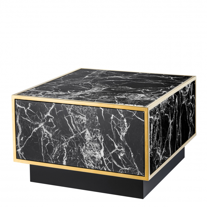 Set 4 masute cafea patrate marmura neagra Concordia, design lux | Eichholtz - 110665 [3]