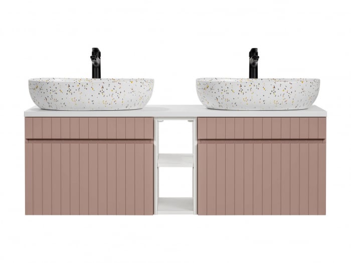 SET 140 cm MASCA + LAVOAR aplicat si extensie ICONIC ROSE MDF RIFLAT [3]