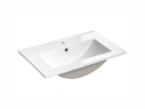 Set baie Aruba 50 cm, MDF alb lucios, stejar auriu [6]