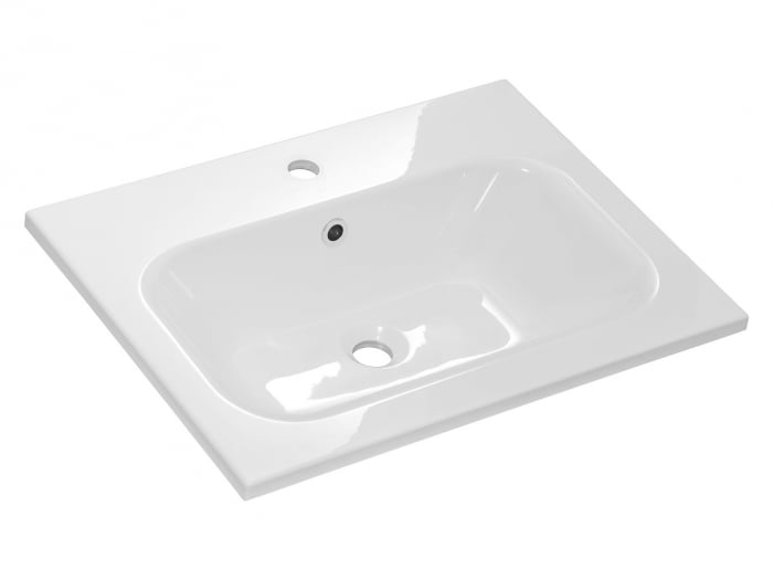 Set baie masca lavoar suspendata si lavoar Borneo Cosmos 60 cm, gri grafit/stejar [7]