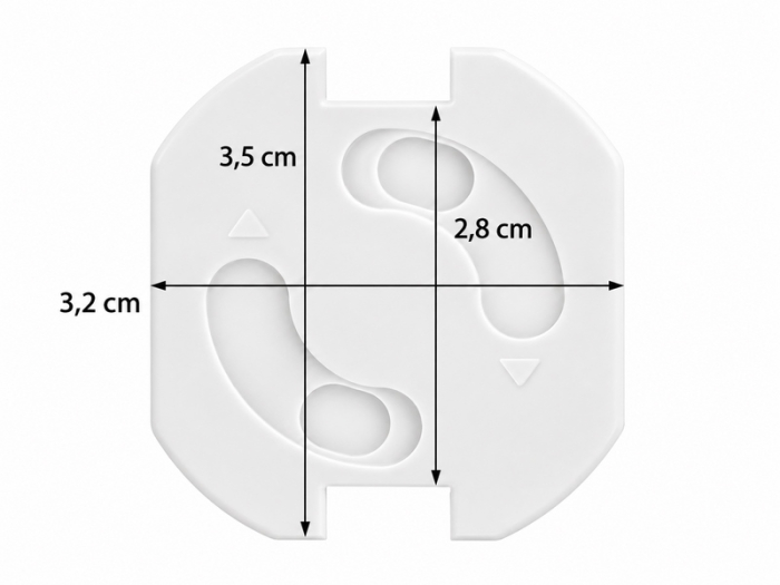 Set de 10 protecții pentru prize Child Protect Buzz 3,2x3,2x3,5 cm, Plastic Alb - SHP [5]