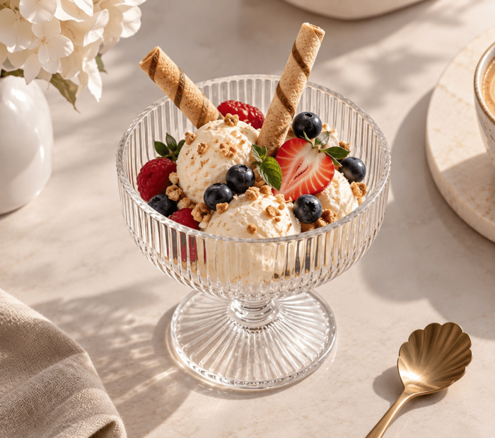 Set de 2 boluri pentru desert Deseo 12x12x10 cm, Sticlă Transparent - SHP [3]