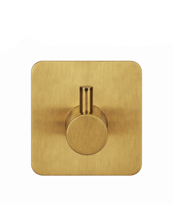 Set de 2 Cârlige Autoadezive Barolo 4,5x2,5x4,5 cm, Metal Auriu Aur Periat - SHP [2]