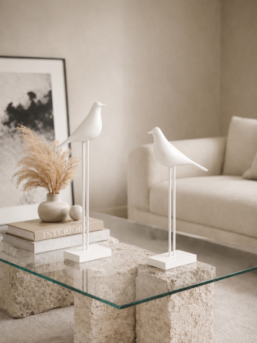 Set de 2 Decorațiuni Birdy, Alb - SHP [4]