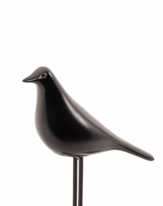 Set de 2 Decorațiuni Birdy, Plastic (Plastic) și Metal Mată Negru - SHP [2]