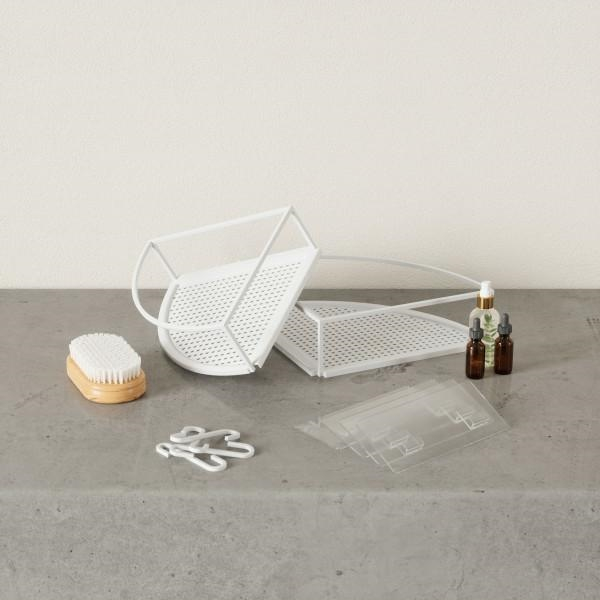 Set de 2 Polițe de Colț Cubiko 23x5x23 cm, Metal Alb - Umbra [7]