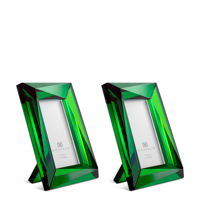   Set de 2 rame foto Obliquity S din sticlă verde cristal 118580 EICHHOLTZ [1]