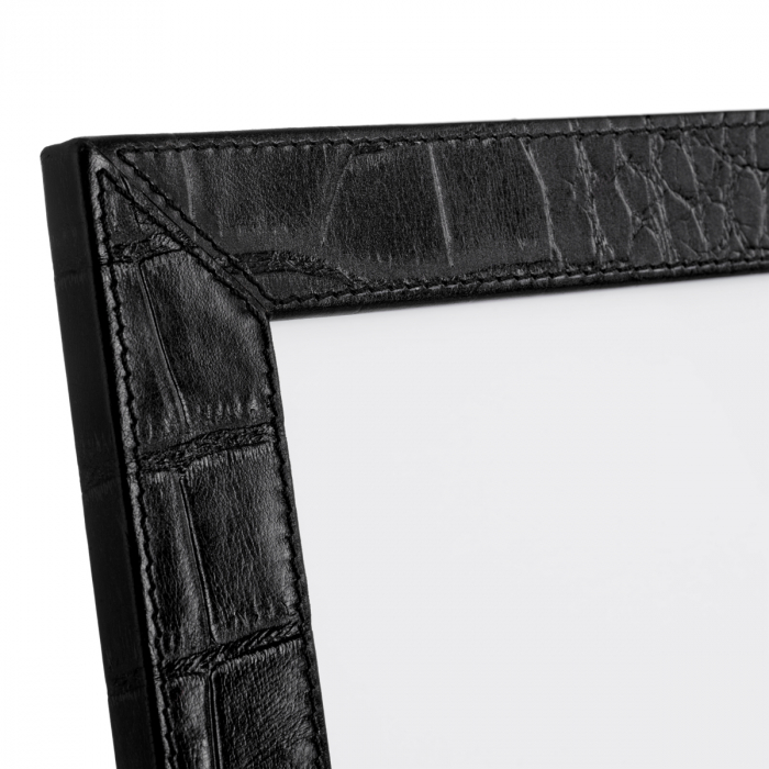   Set de 2 rame foto Scaleo din piele neagră cu embossing croco 118616 EICHHOLTZ [7]