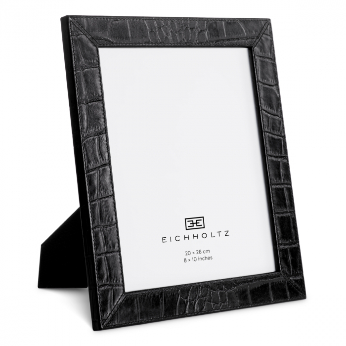   Set de 2 rame foto Scaleo din piele neagră cu embossing croco 118616 EICHHOLTZ [3]