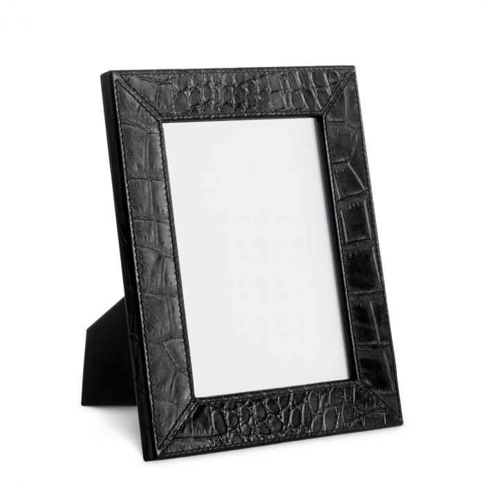   Set de 2 rame foto Scaleo din piele neagră cu embossing croco 118616 EICHHOLTZ [4]