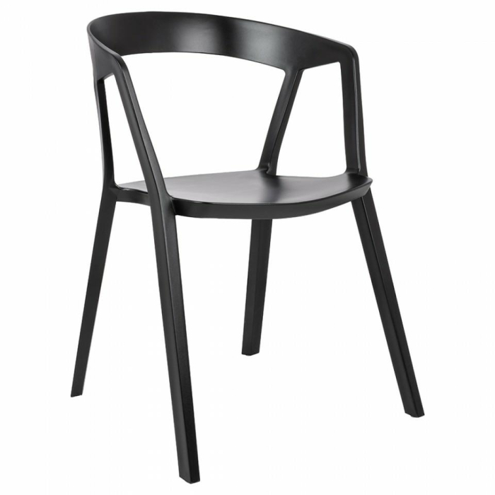 Set de 2 Scaune Vibia 57x56,5x77 cm, Polipropilenă Negru - King Home [8]