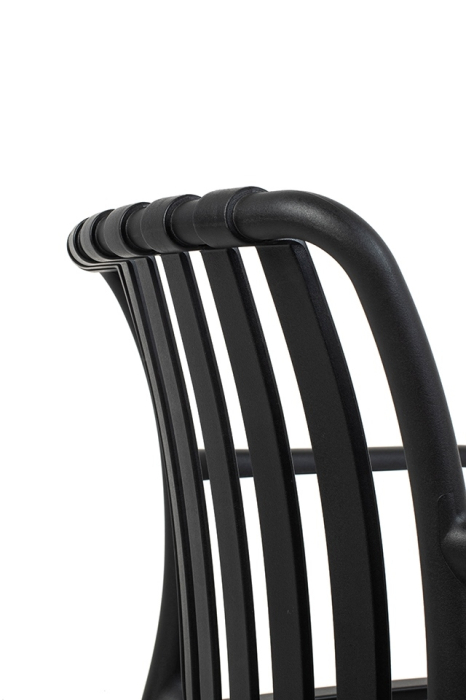 Set de 2 Scaune Strips Arm 56x60x80 cm, Polipropilenă Negru - Modesto Design [3]