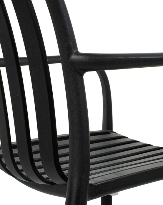 Set de 2 Scaune Strips Arm 56x60x80 cm, Polipropilenă Negru - Modesto Design [4]