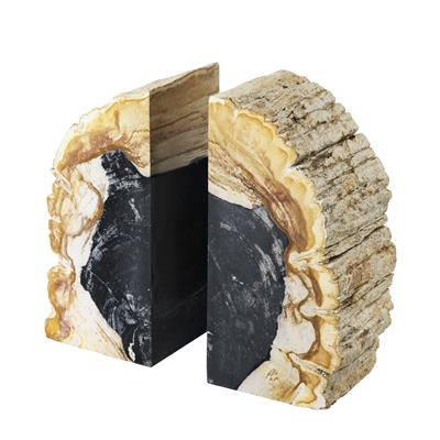   Set de 2 suporturi pentru cărți Opia din lemn pietrificat 112446 EICHHOLTZ [3]