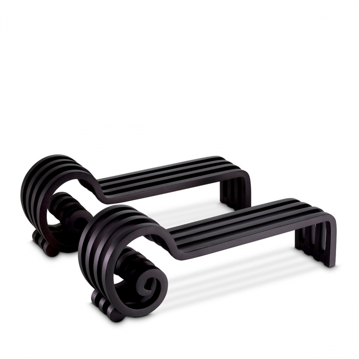   Set de 2 suporturi pentru lemne Mardor finisaj negru 114966 EICHHOLTZ [1]