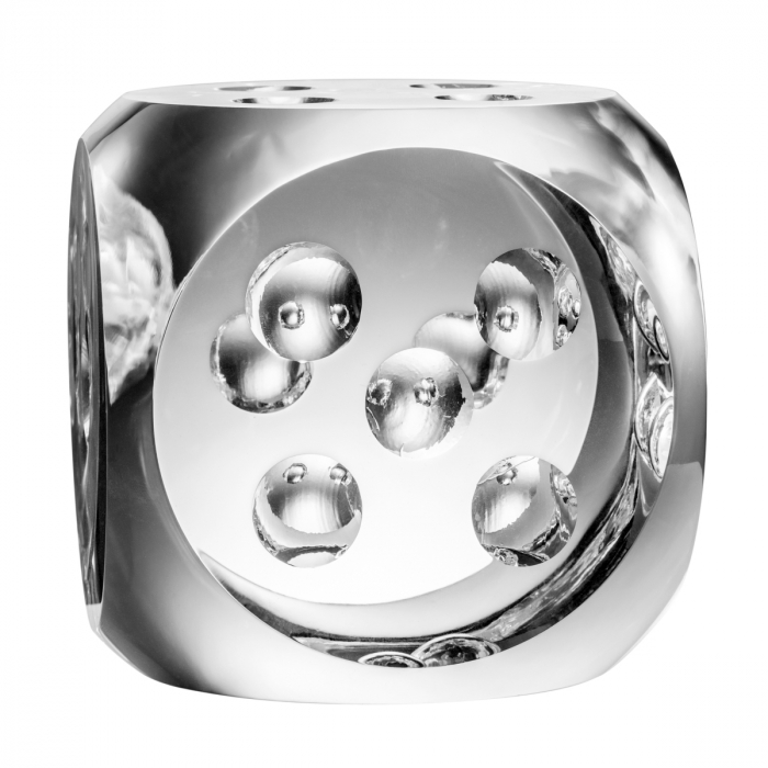   Set de 2 zaruri din sticlă cristal pentru birou Tradizione 110705 EICHHOLTZ [2]
