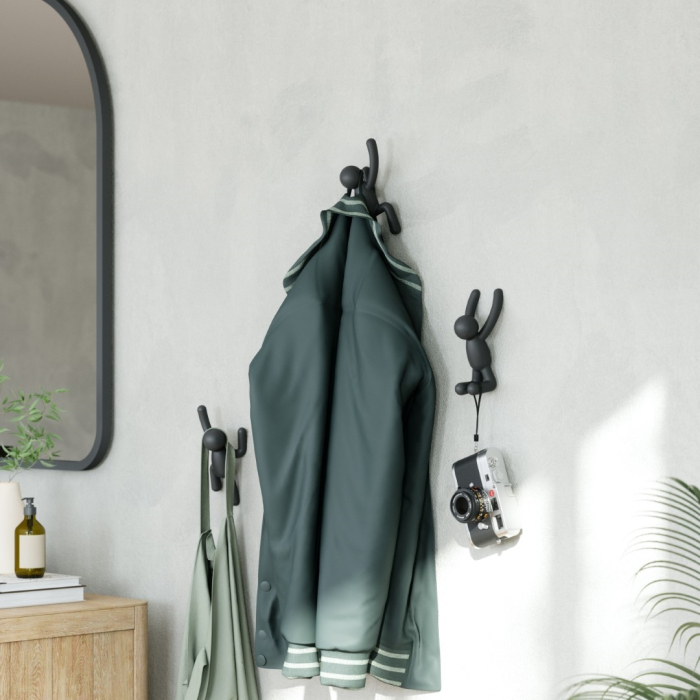 Set de 3 cârlige de perete UMBRA BUDDY, negru [4]
