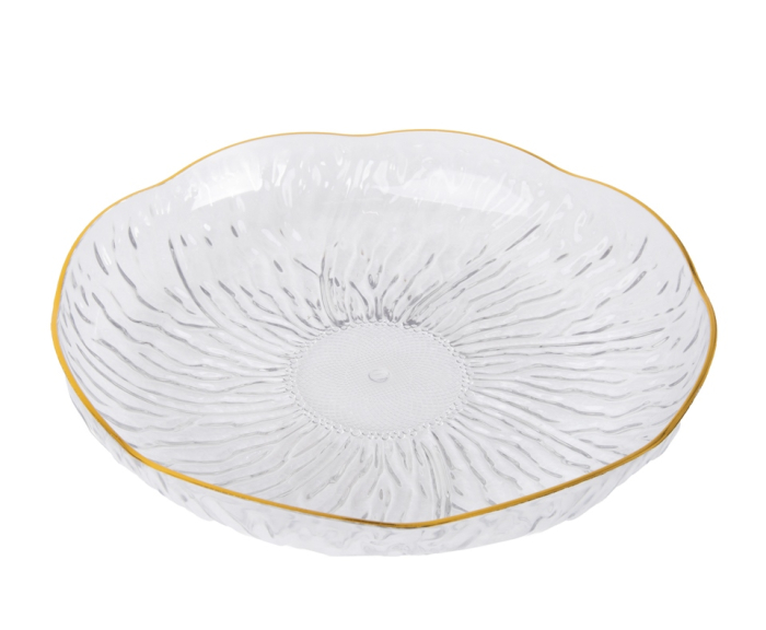 Set de 3 farfurii Ralph, Acril Transparent Auriu - SHP [2]