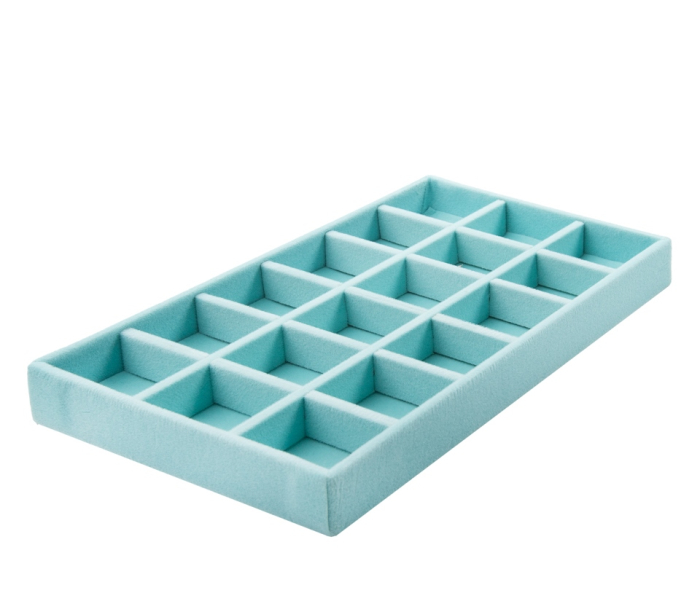 Set de 4 organizatoare pentru bijuterii Sorrel, Catifea Albastru - SHP [2]