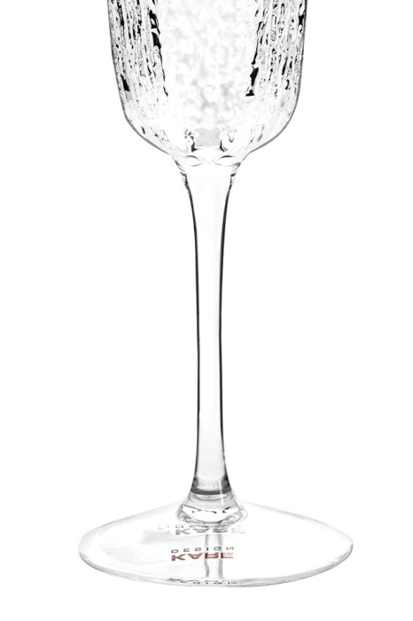 Set de 4 Pahare de Șampanie Cascata 7x7x27 cm, Sticlă Transparent - Kare Design [4]