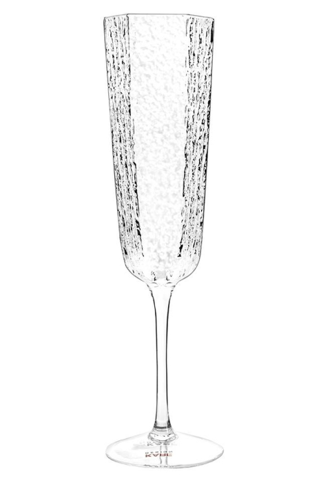 Set de 4 Pahare de Șampanie Cascata 7x7x27 cm, Sticlă Transparent - Kare Design [2]