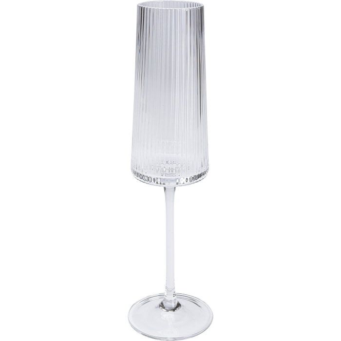 Set de 4 Pahare de Șampanie Riffle 215 7x7x25 cm, Sticlă Transparent - Kare Design [2]