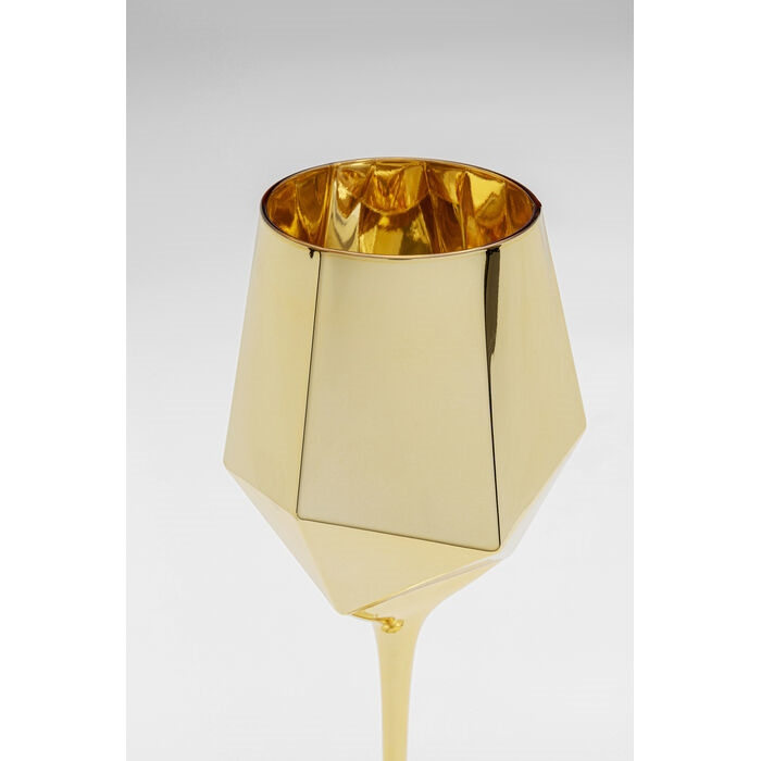 Set de 4 Pahare de Vin Diamond 660 11x11x28 cm, Sticlă Auriu - Kare Design [3]