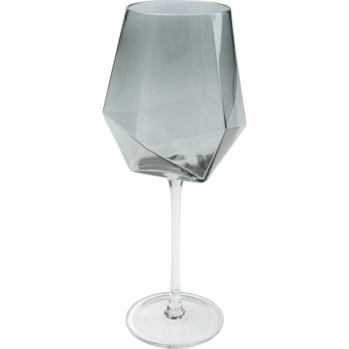 Set de 4 Pahare de Vin Diamond Smoke 660 8x8x26 cm, Sticlă Nuanță de Gri - Kare Design [2]