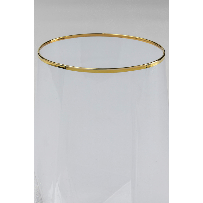 Set de 4 Pahare Diamond Rim 510 5x8x15 cm, Sticlă Transparent Auriu - Kare Design [3]